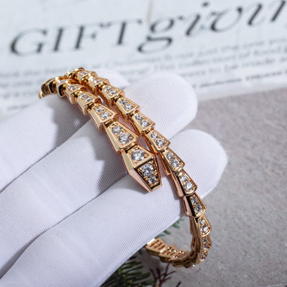 [Baslove]SERPENTI ARMBAND 6,8 MM ROSGOLD DIAMANT 