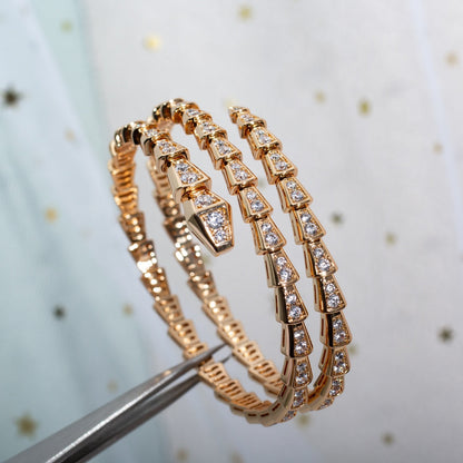 [Baslove]SERPENTI ARMBAND ROTGOLD DIAMANT ZWEIREIHIG
