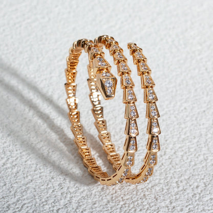 [Baslove]SERPENTI ARMBAND ROTGOLD DIAMANT ZWEIREIHIG
