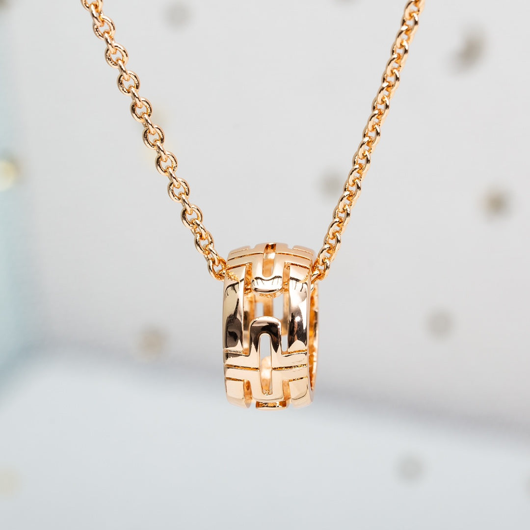 [Violet JW]PARENTESI NECKLACE PINK GOLD