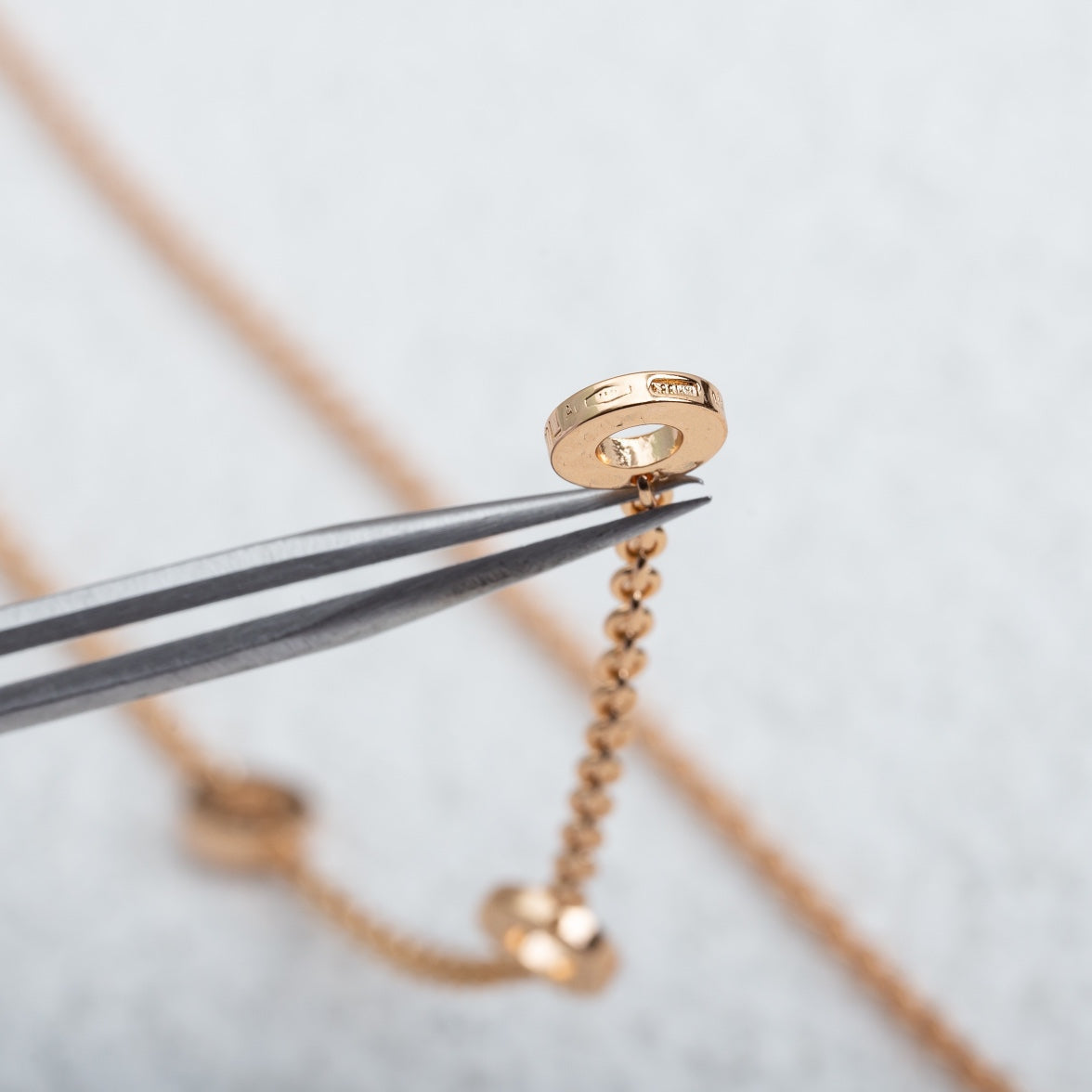 [Violet JW]PARENTESI NECKLACE PINK GOLD