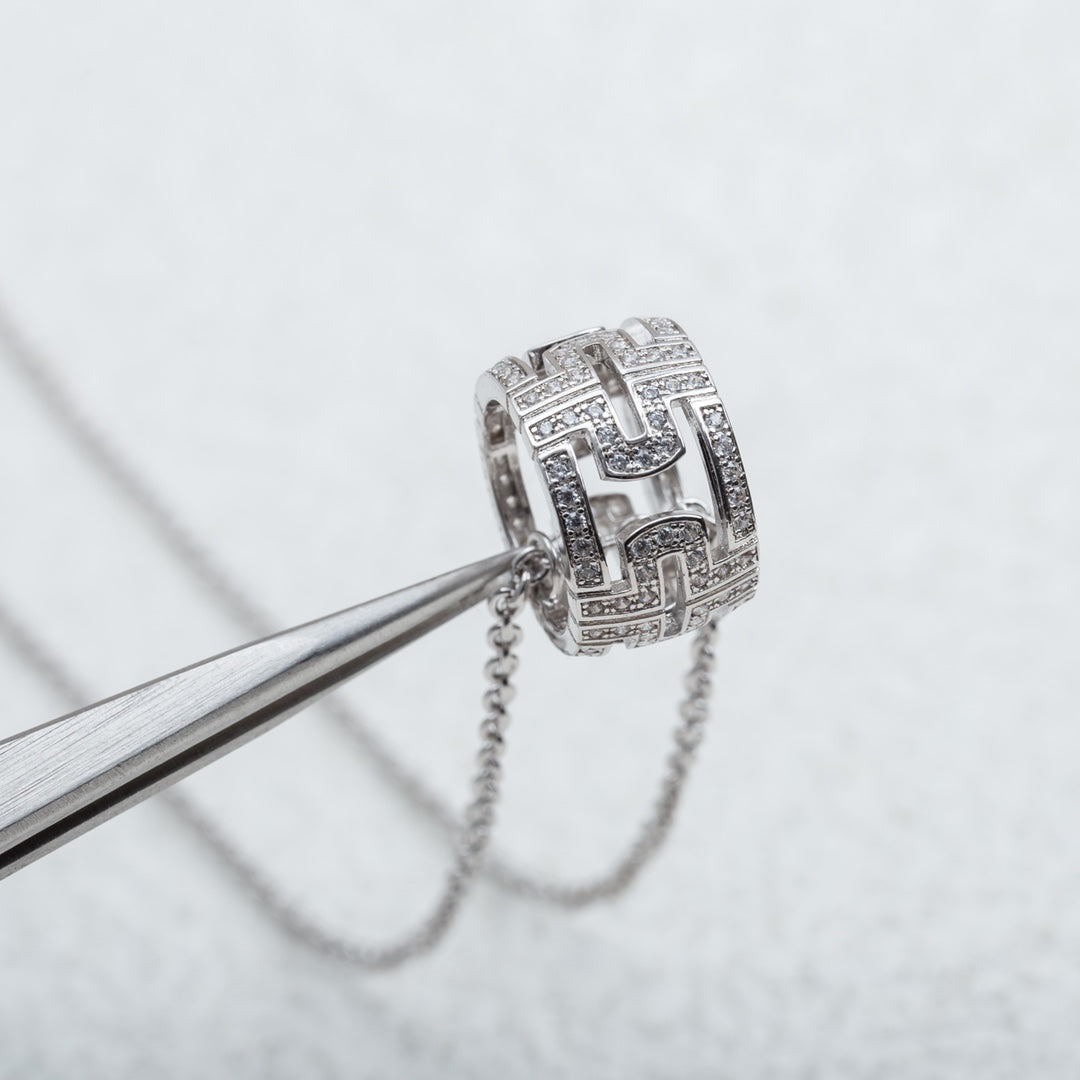 [Violet JW]PARENTESI NECKLACE SILVER DIAMOND
