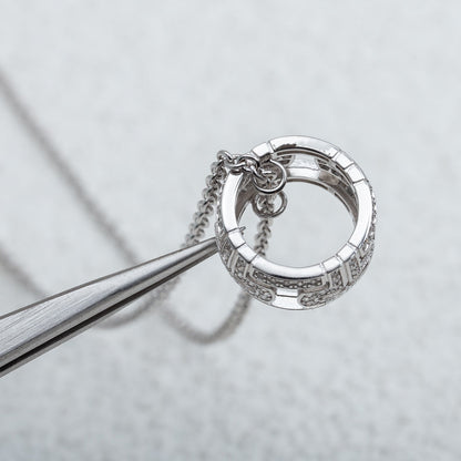 [Violet JW]PARENTESI NECKLACE SILVER DIAMOND