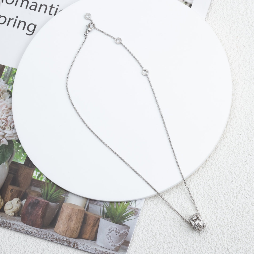 [Violet JW]PARENTESI NECKLACE SILVER DIAMOND