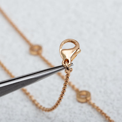 [Violet JW]PARENTESI NECKLACE PINK GOLD DIAMOND