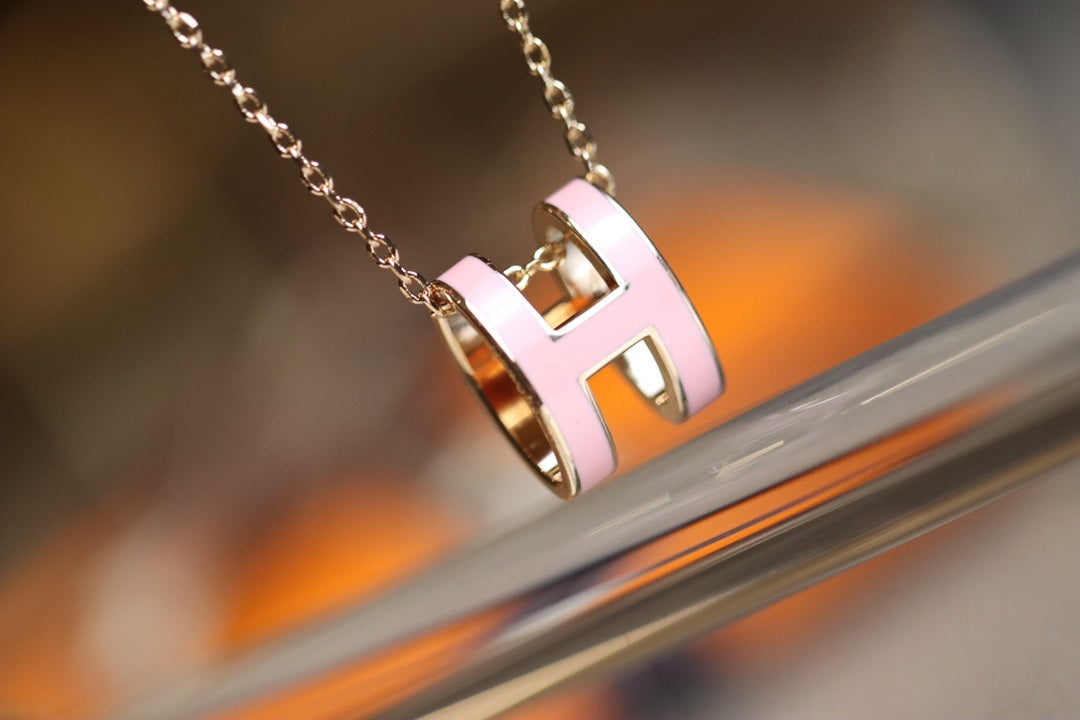 [Baslove] POP ​​H ANHÄNGER ROSA GOLD