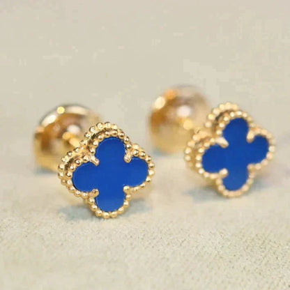 [Violet JW]CLOVER MINI 9.5MM TURQUOISE EARRINGS
