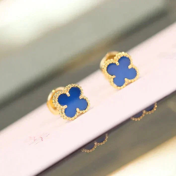 [Violet JW]CLOVER MINI 9.5MM TURQUOISE EARRINGS