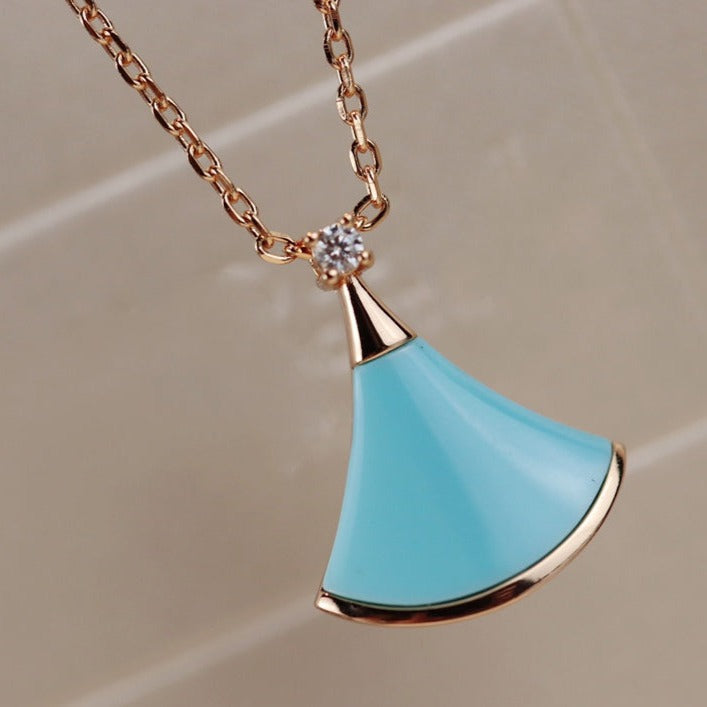 [Violet JW]DREAM NECKLACE TURQUOISE PINK GOLD