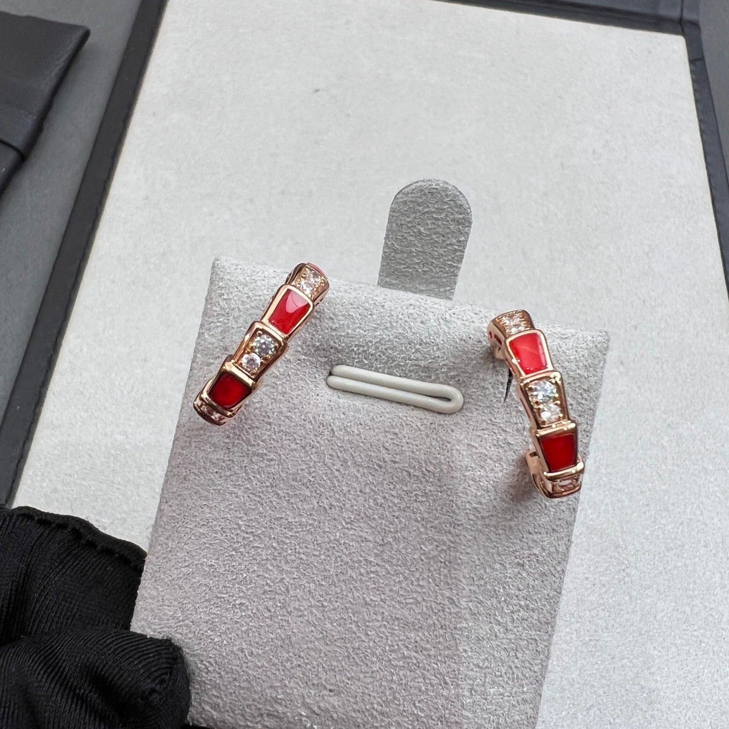 [Baslove]SERPENTI KARNEOL ROTGOLD OHRRINGE