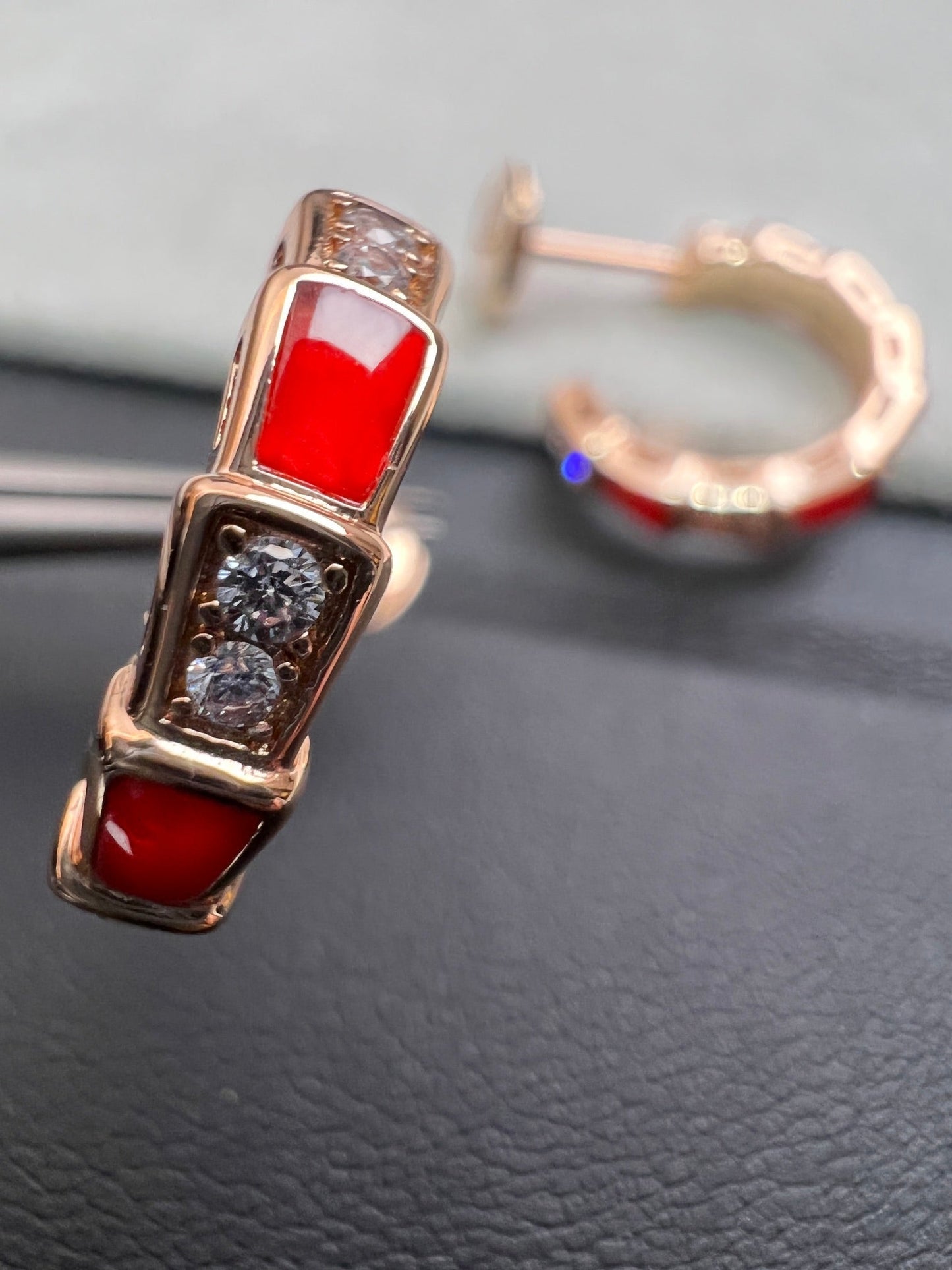 [Baslove]SERPENTI KARNEOL ROTGOLD OHRRINGE