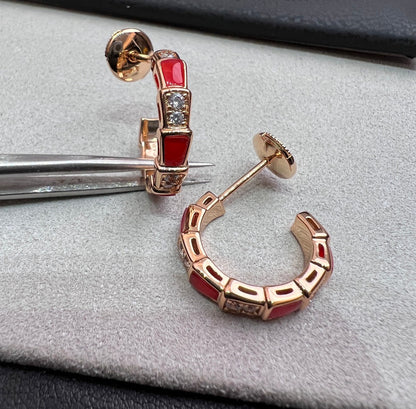 [Baslove]SERPENTI KARNEOL ROTGOLD OHRRINGE