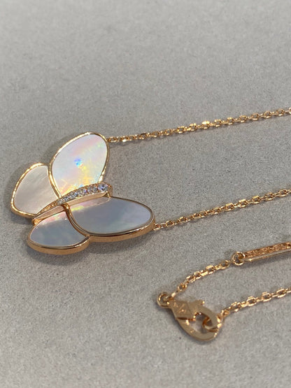 [Violet JW]BUTTERFLY GOLD MOP DIAMOND NECKLACE
