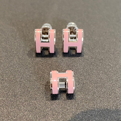 [Baslove] MINI POP H SILBER OHRRINGE ROSA