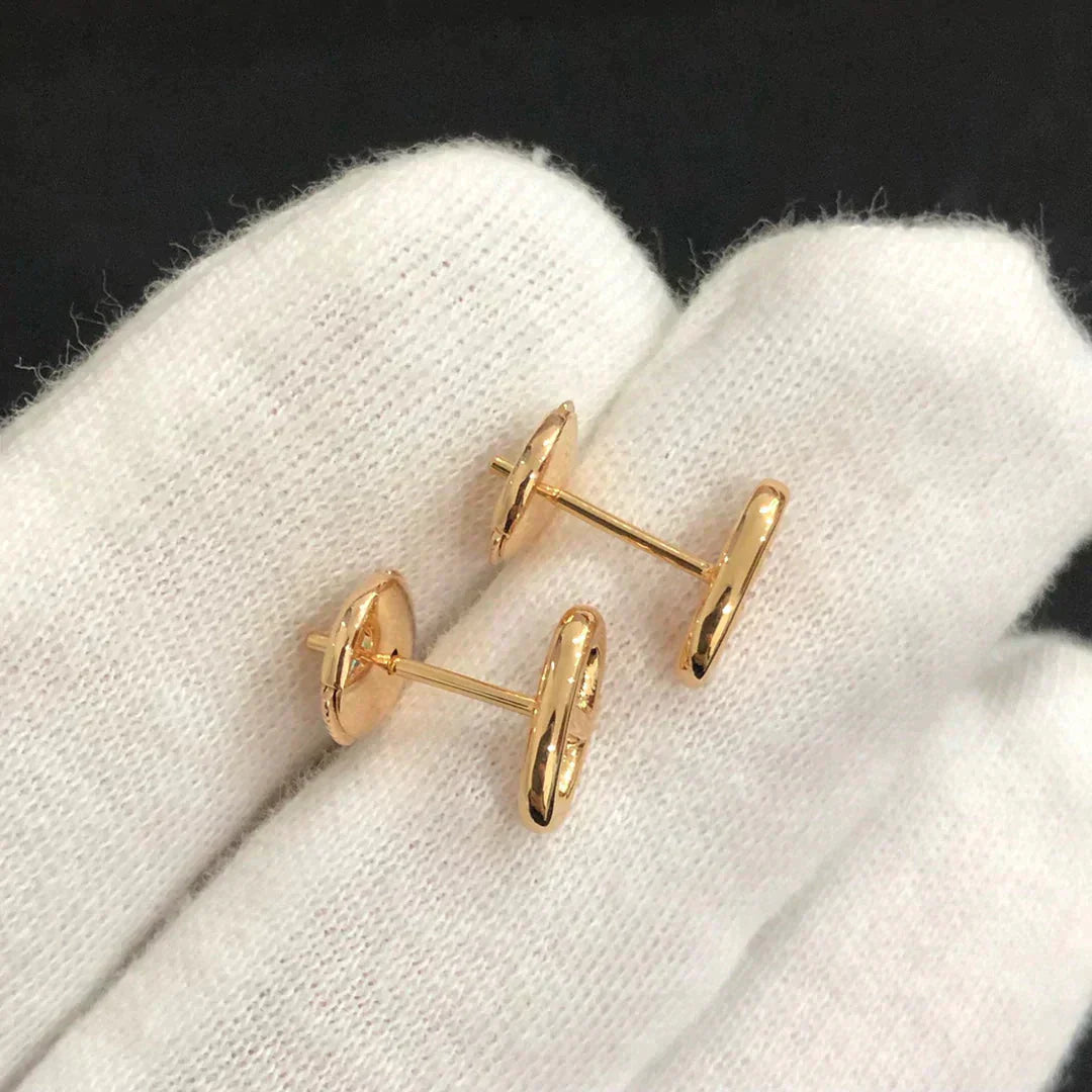 [Baslove] KETTE KLEINE OHRRINGE GOLD UND SILBER