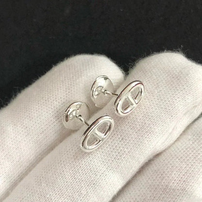 [Baslove] KETTE KLEINE OHRRINGE GOLD UND SILBER