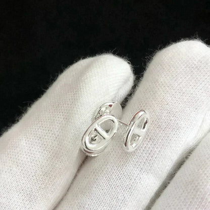 [Baslove] KETTE KLEINE OHRRINGE GOLD UND SILBER