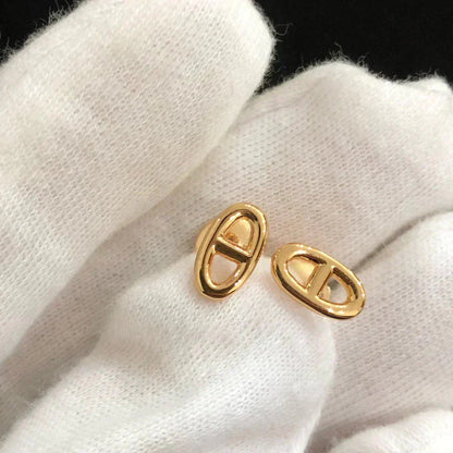 [Baslove] KETTE KLEINE OHRRINGE GOLD UND SILBER