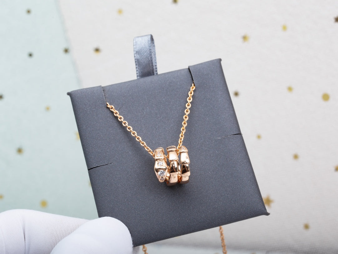[Violet JW]SERPENTI PINK GOLD NECKLACE DIAMOND
