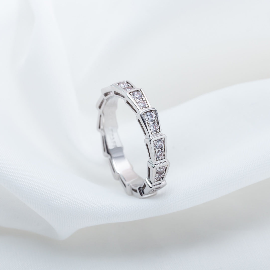 [Baslove]SERPENTI RING SILBER DIAMANT GEPAPERT 3MM