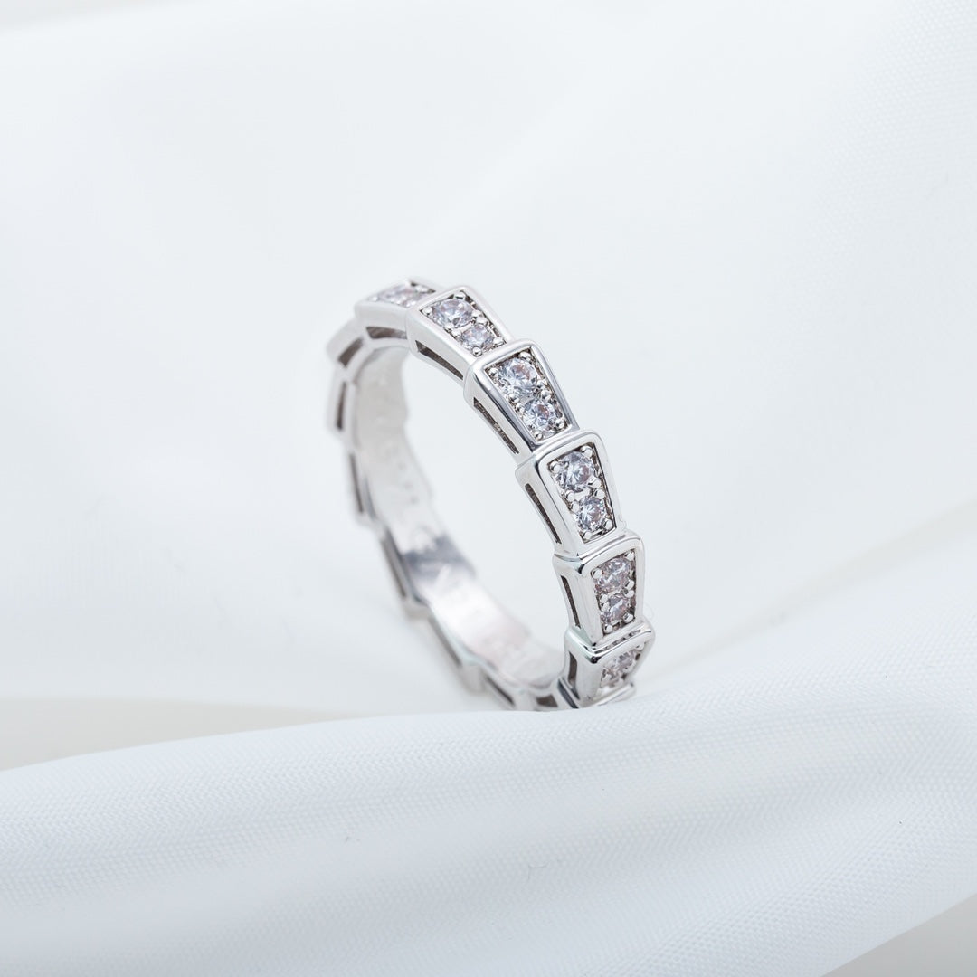 [Baslove]SERPENTI RING SILBER DIAMANT GEPAPERT 3MM