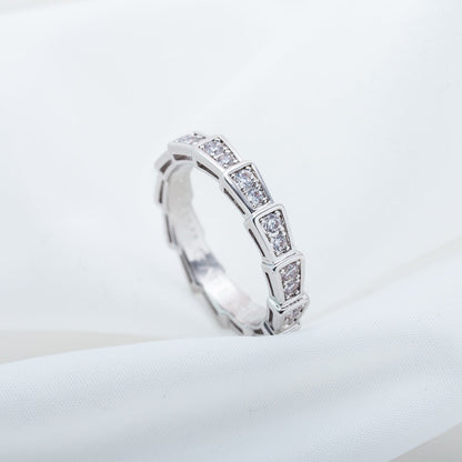 [Baslove]SERPENTI RING SILBER DIAMANT GEPAPERT 3MM