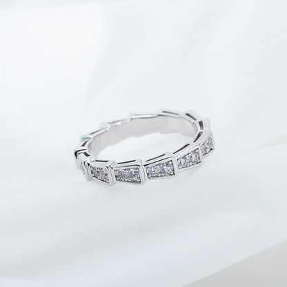 [Baslove]SERPENTI RING SILBER DIAMANT GEPAPERT 3MM
