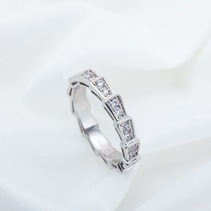 [Baslove]SERPENTI RING SILBER DIAMANT GEPAPERT 3MM