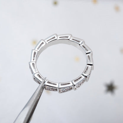 [Baslove]SERPENTI RING SILBER DIAMANT GEPAPERT 3MM