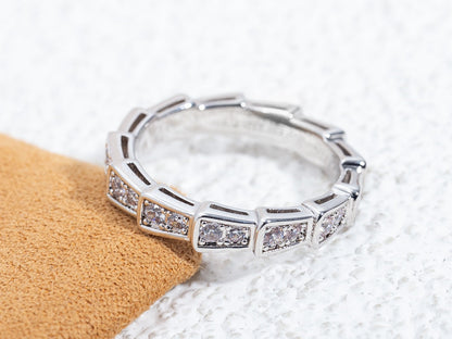 [Baslove]SERPENTI RING SILBER DIAMANT GEPAPERT 3MM