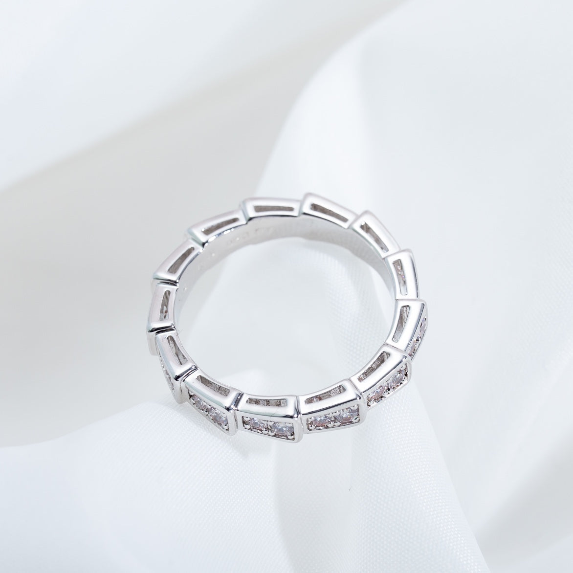 [Baslove]SERPENTI RING SILBER DIAMANT GEPAPERT 3MM