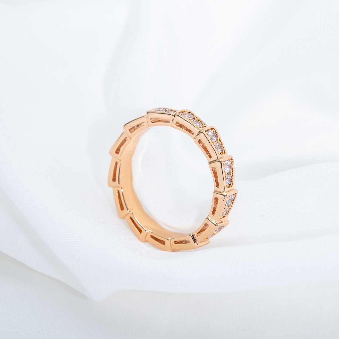 [Baslove]SERPENTI RING ROTGOLD DIAMANT GEPAPERT 3MM