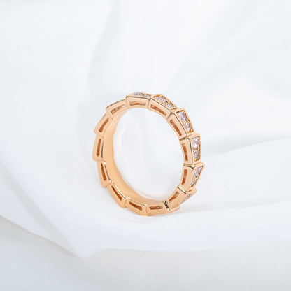 [Baslove]SERPENTI RING ROTGOLD DIAMANT GEPAPERT 3MM