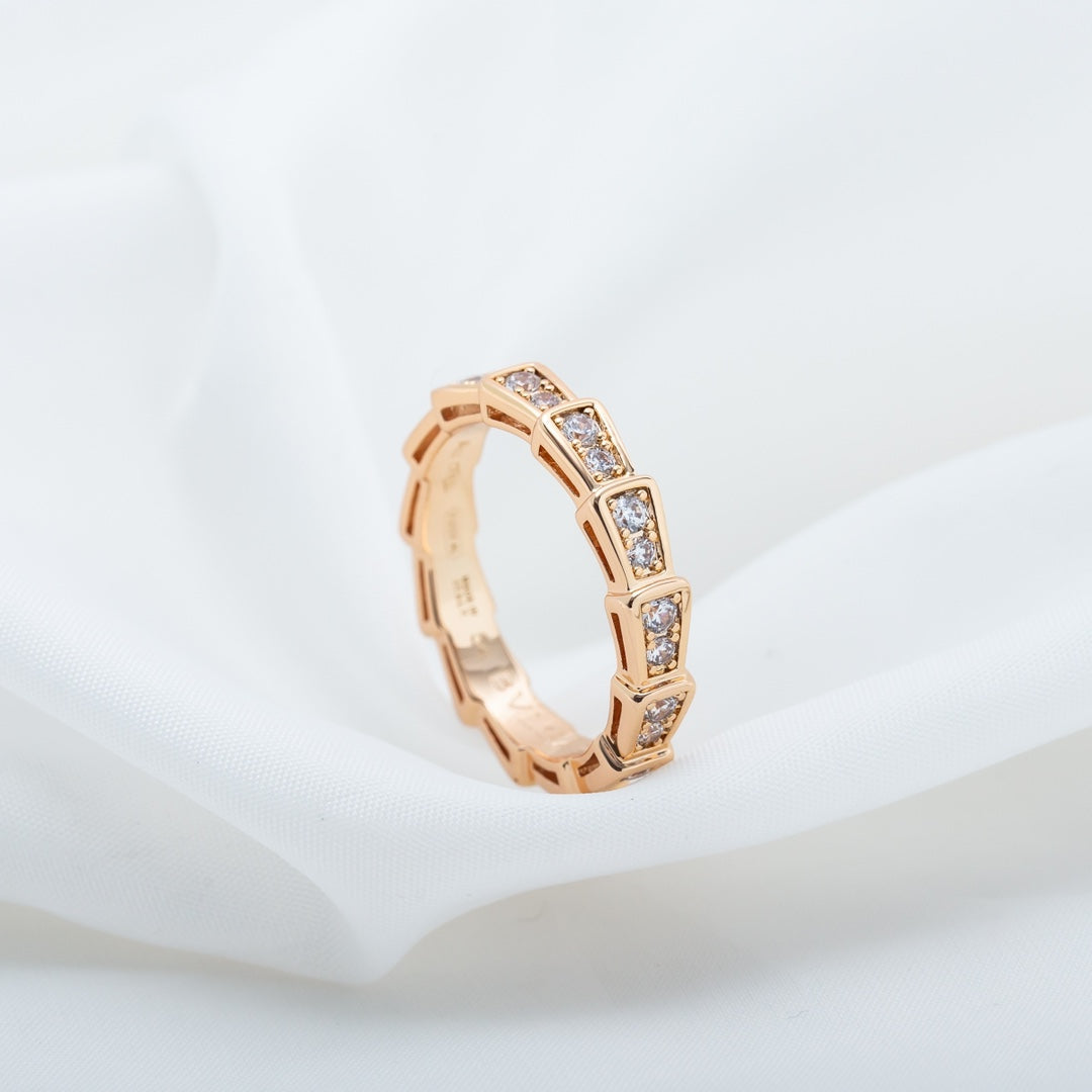 [Baslove]SERPENTI RING ROTGOLD DIAMANT GEPAPERT 3MM