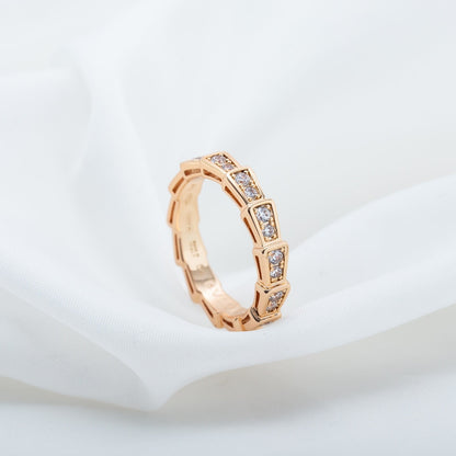 [Baslove]SERPENTI RING ROTGOLD DIAMANT GEPAPERT 3MM