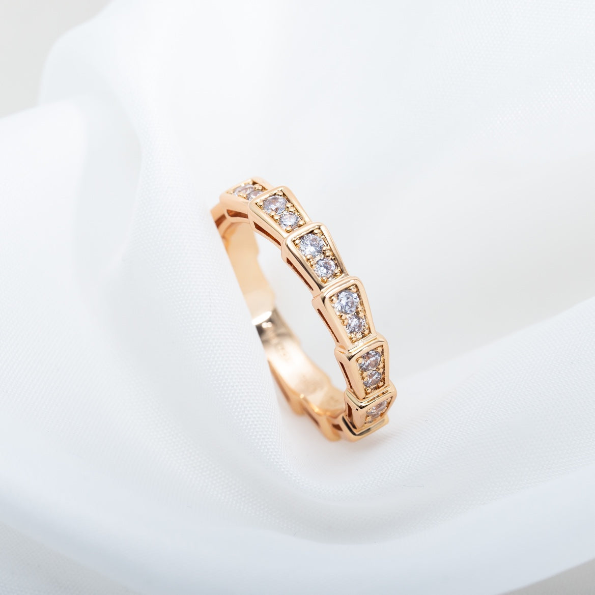 [Baslove]SERPENTI RING ROTGOLD DIAMANT GEPAPERT 3MM