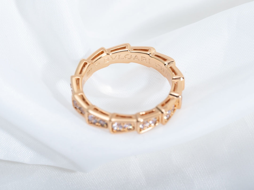[Baslove]SERPENTI RING ROTGOLD DIAMANT GEPAPERT 3MM