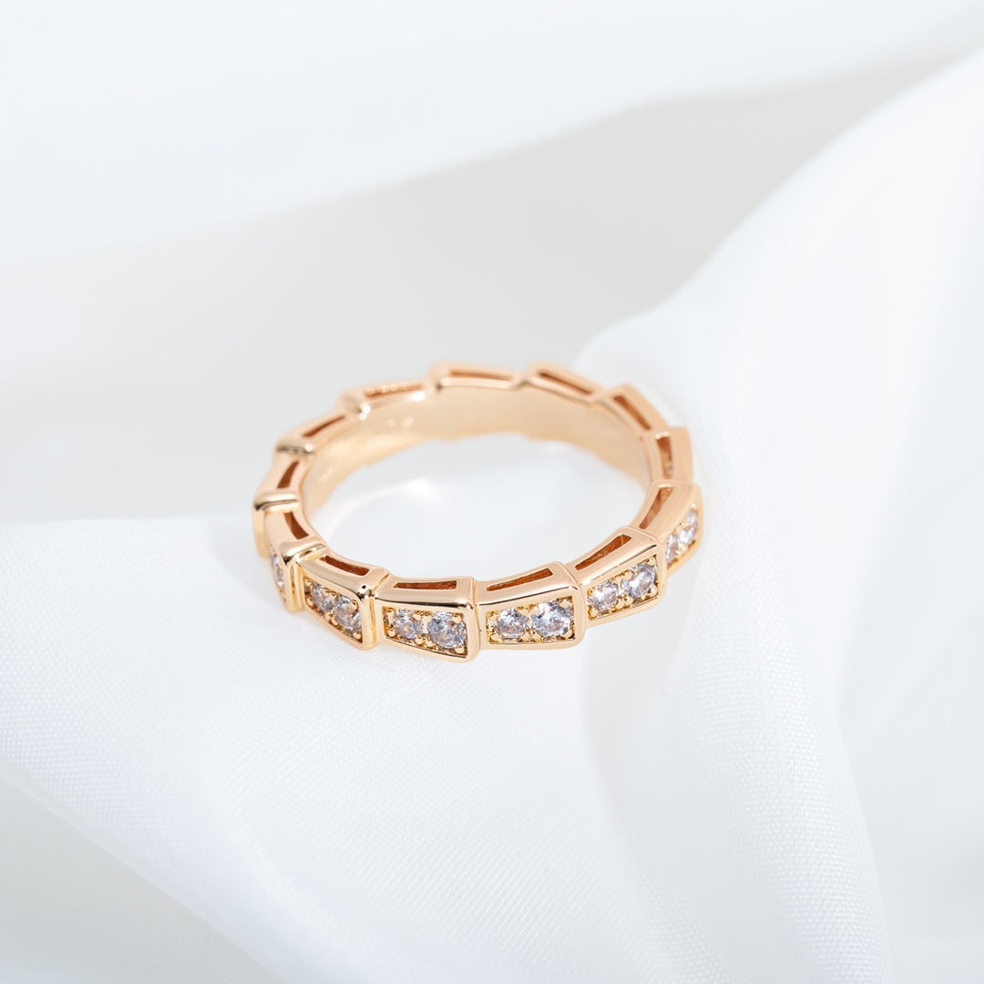 [Baslove]SERPENTI RING ROTGOLD DIAMANT GEPAPERT 3MM