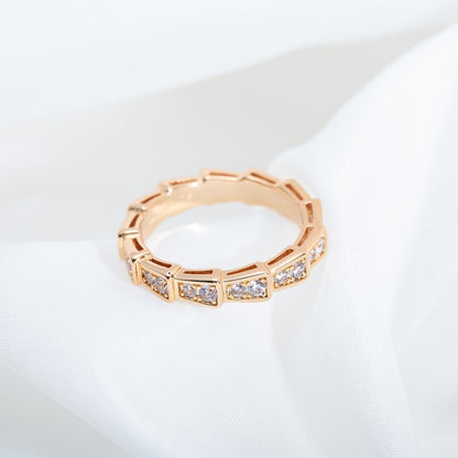 [Baslove]SERPENTI RING ROTGOLD DIAMANT GEPAPERT 3MM