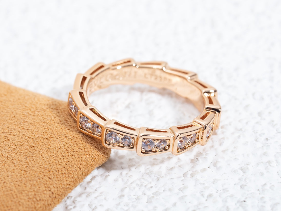 [Baslove]SERPENTI RING ROTGOLD DIAMANT GEPAPERT 3MM