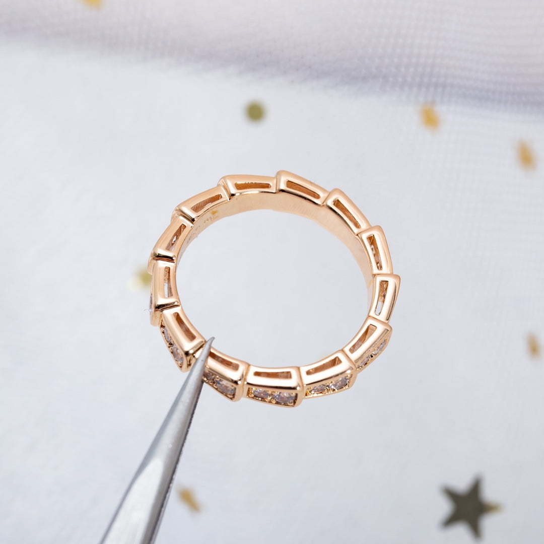 [Baslove]SERPENTI RING ROTGOLD DIAMANT GEPAPERT 3MM