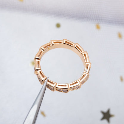 [Baslove]SERPENTI RING ROTGOLD DIAMANT GEPAPERT 3MM
