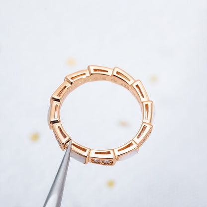 [Baslove]SERPENTI RING ROSA GOLD DIAMANT MOP 3MM