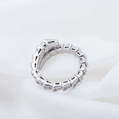 [Baslove]SERPENTI RING SILBER DIAMANT GEPAPERT 4MM