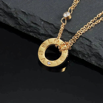 [Baslove] LIEBESHALSKETTE 16MM 2 DIAMANTEN