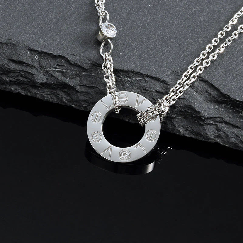 [Baslove] LIEBESHALSKETTE 16MM 2 DIAMANTEN