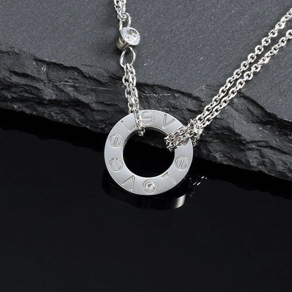 [Baslove] LIEBESHALSKETTE 16MM 2 DIAMANTEN