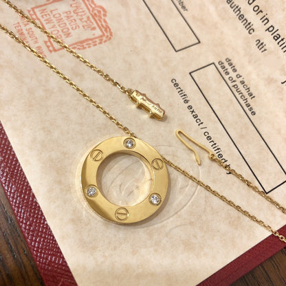 [Baslove] LIEBESHALSKETTE 16MM 3 DIAMANTEN