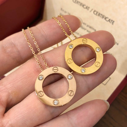 [Baslove] LIEBESHALSKETTE 16MM 3 DIAMANTEN