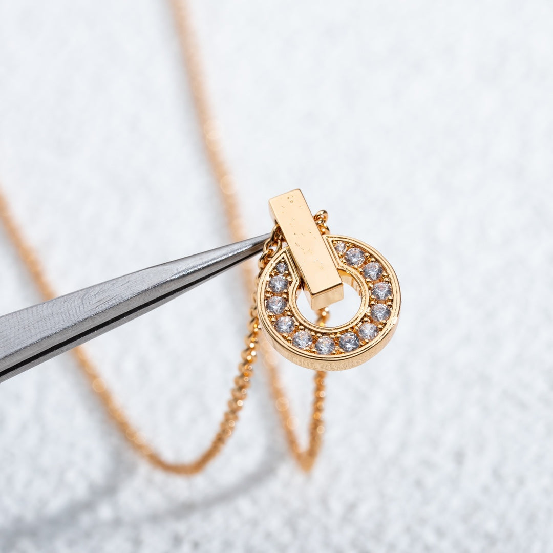 [Violet JW]GARI NECKLACE PINK GOLD DIAMOND